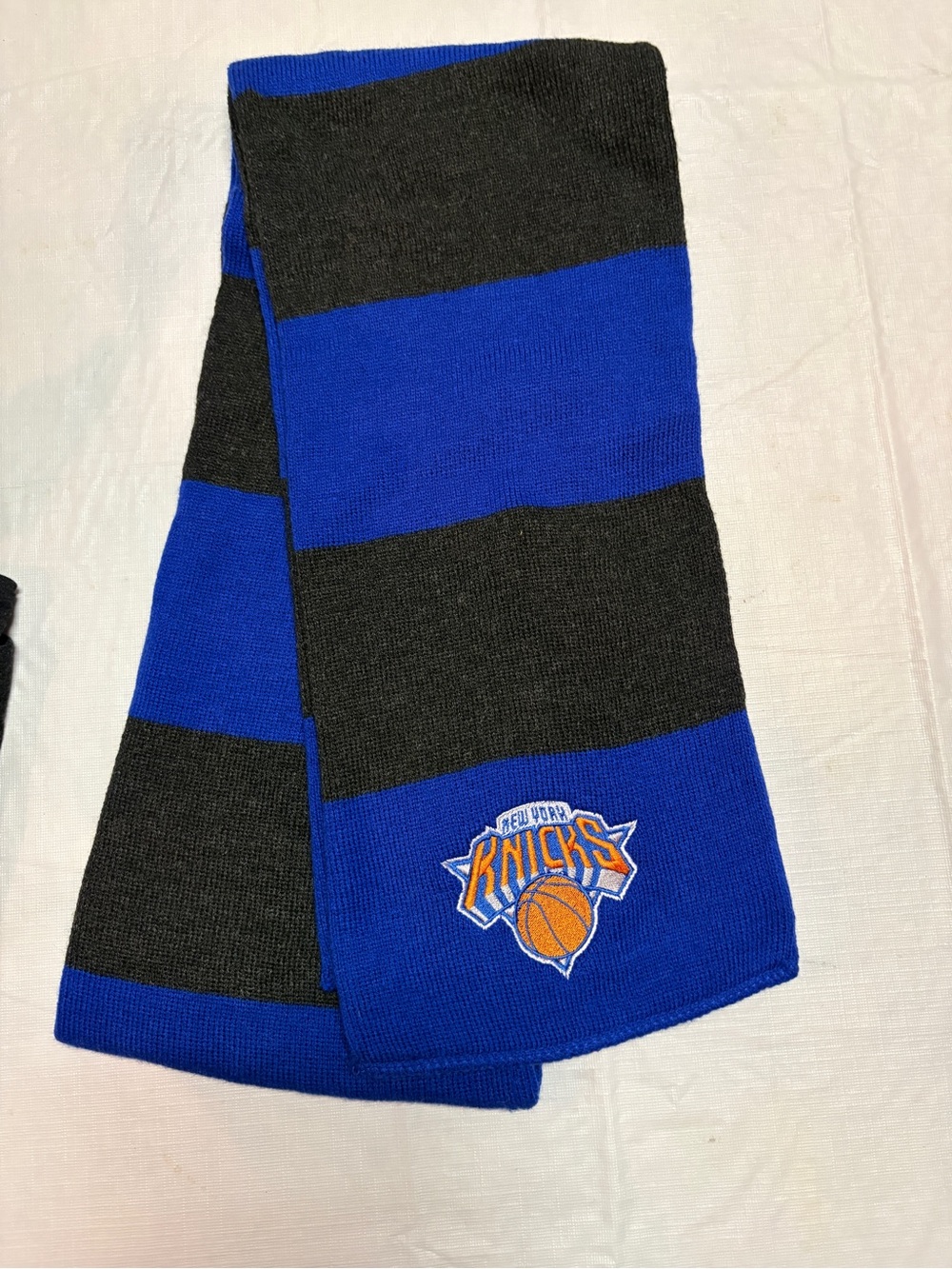 New York Knicks Blue & Black Stripe Scarf